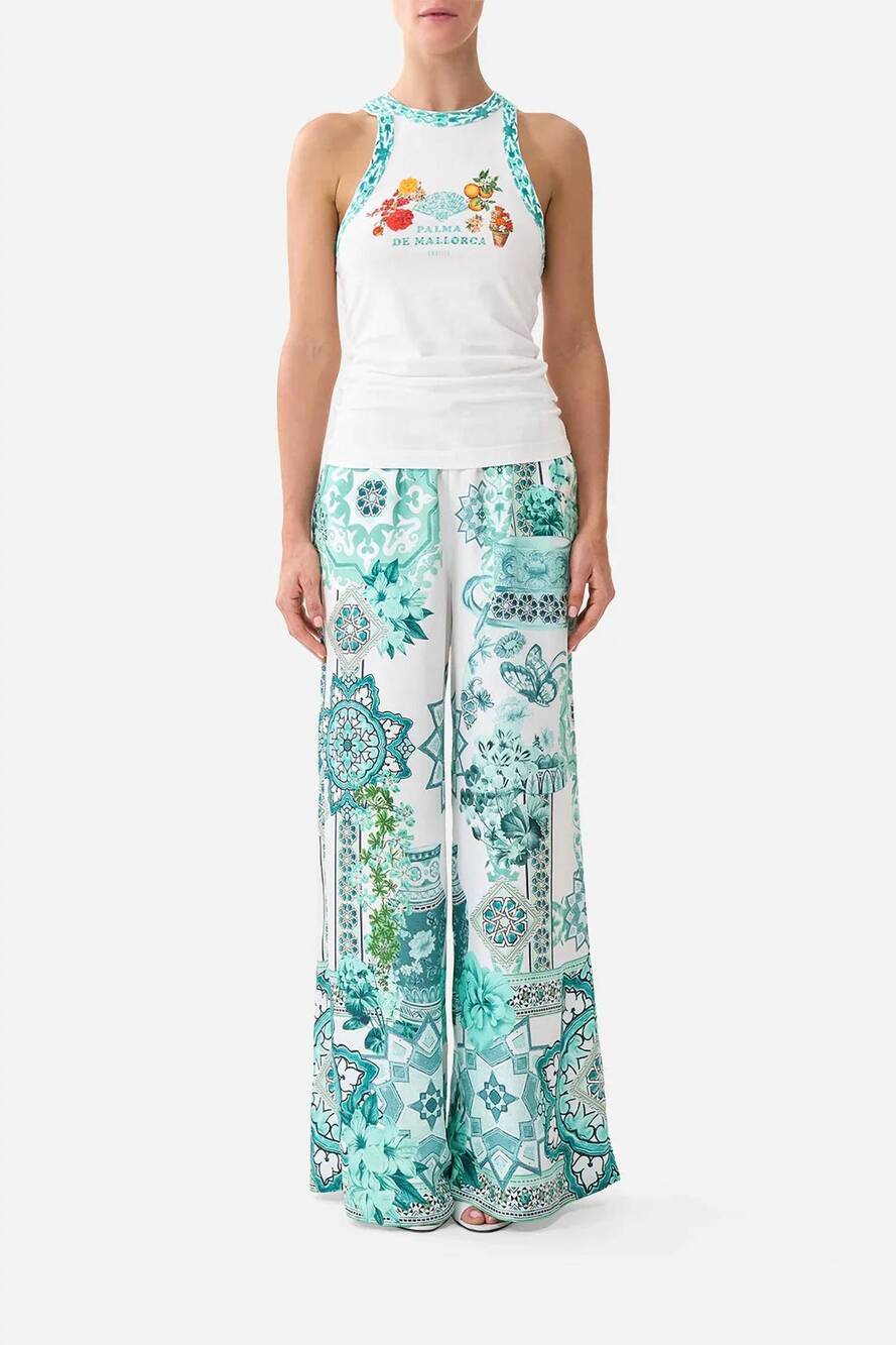 NEW CAMILLA jersey tank top in balearic bebé